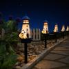 Solar Lighthouse Lawn Light, Outdoor Garden Lighthouse Statue Solar Light, Waterproof Solar Pathway Light for Patio Lawn Yard