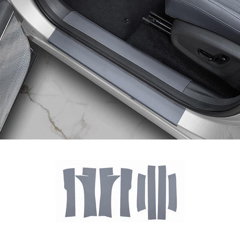 For Geely Galaxy Starship 7 EM-i 2024 2025 Car Door Threshold Strip ide Outside Leather Protective Sticker Accessories 8pcs