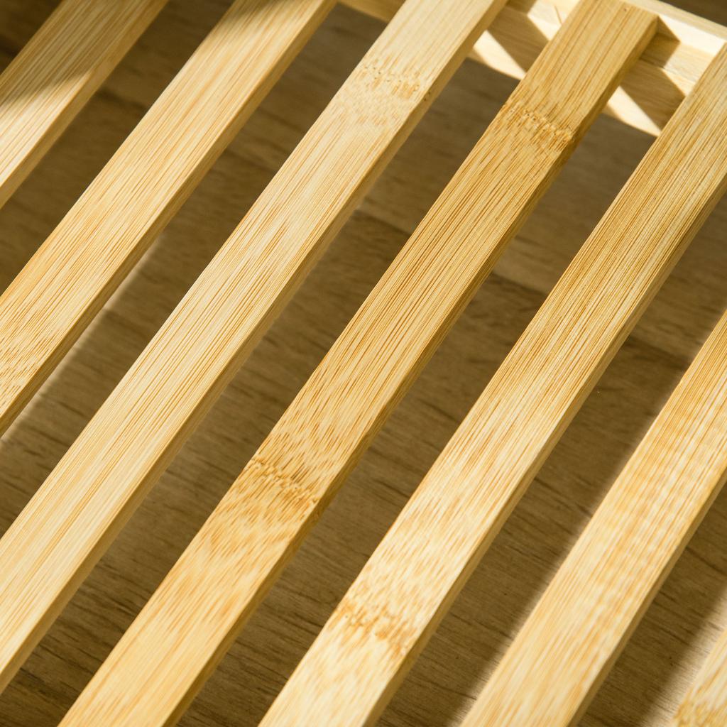 Bamboo Floor Shelf With Shelves 70x42x164cm Wood Color