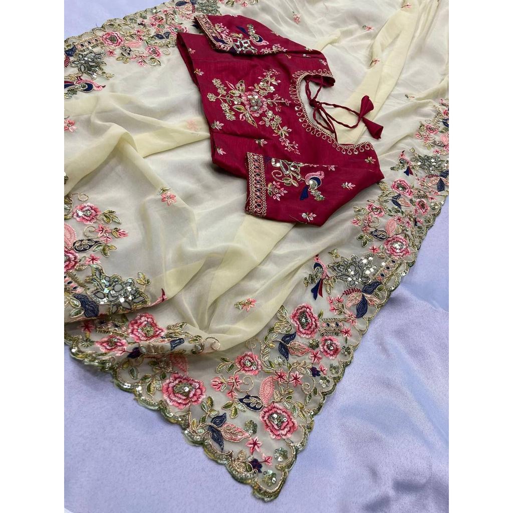 Collezione di Sarees in Georgette per Feste di Designer