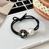 3/5Pcs Temperament Elegant French Camellia Pearl Large Intestine Tie Head Rope Rubber Band Accessories  Hair Ties