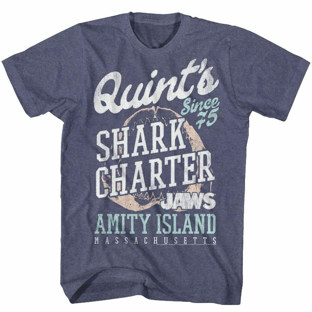 

Jaws Quint s Vintage Blue Heather Adult T-Shirt XL