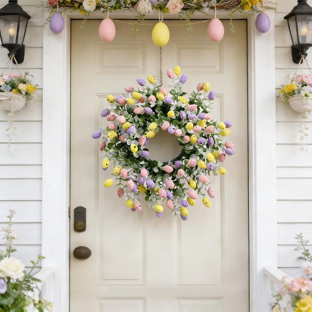 Великодній Зайчик Вінок Штучний Вінок Ірландський Кухонний Шафа Вінок Підсвічник Вінок Вхідні Двері Веранда Вінок ...