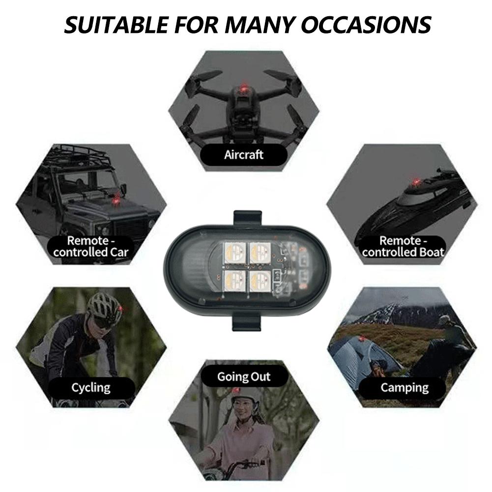 Wireless LED Strobe Lights Car Decor Atmosphere Light Warning Lights RGB Led Aircraft Strobe Lights Car Motorcycle LED Lamp