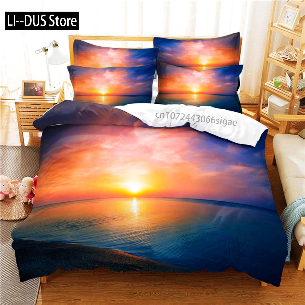 Beautiful Scenery Bedding Set Duvet Cover Set 3d Bedding Digital Printing Queen Size Bedding Sets Fashion Design
