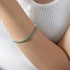 Colorful Elastic Zircon Bracelet: 18K Gold-Plated Titanium Steel, Versatile & Elegant for Women