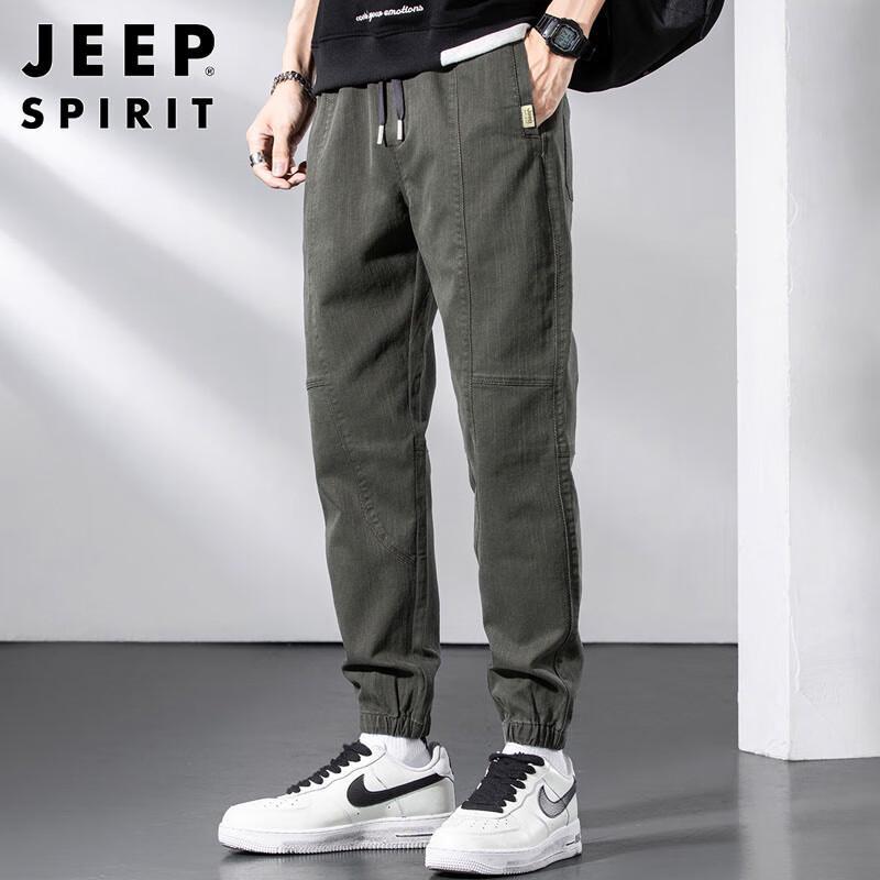 JEEP SPIRIT Men's Autumn/Winter Casual Cargo Jogger Pants