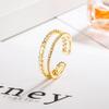 925 Sterling Silver Plated Sun Moon Sunflower Heart Rings for Women Original Flower Wedding Crystal Luxury Jewelry R5375