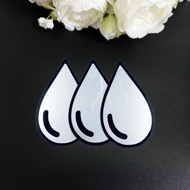 3/6 Droplet Shaped Acrylic Wall Stickers Self Adhesive Mirror Stickers for Office Living Room Bedroom Bathroom Decor