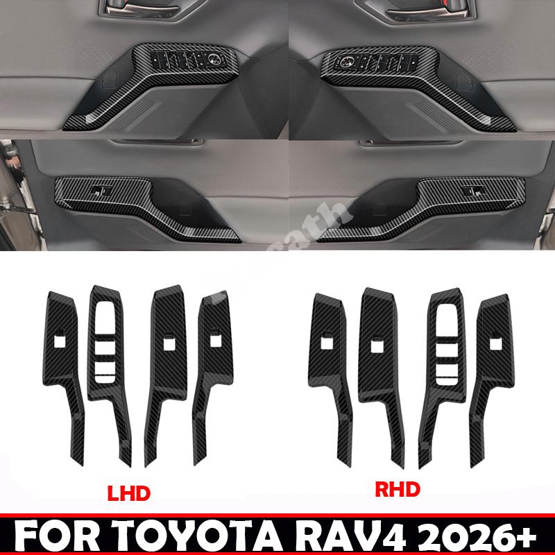 LHD RHD For Toyota RAV4 RAV 4 RAV4 2026 2027 Car Door Armrest Window Rise Switch Glass Lift Control Panel Interior Accessories
