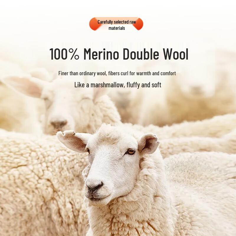 JOW Men's Thick 100% Lamb Wool Half-Turtleneck Sweater