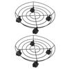 2pcs Rolling Stand Base 36cm High Load Bearing Capacity with Brakes Iron Plant Pot Movers for Foot