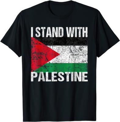 Ich stehe mit Palästina Free Palestine Solidarität Grafik Unisex T T-Shirt