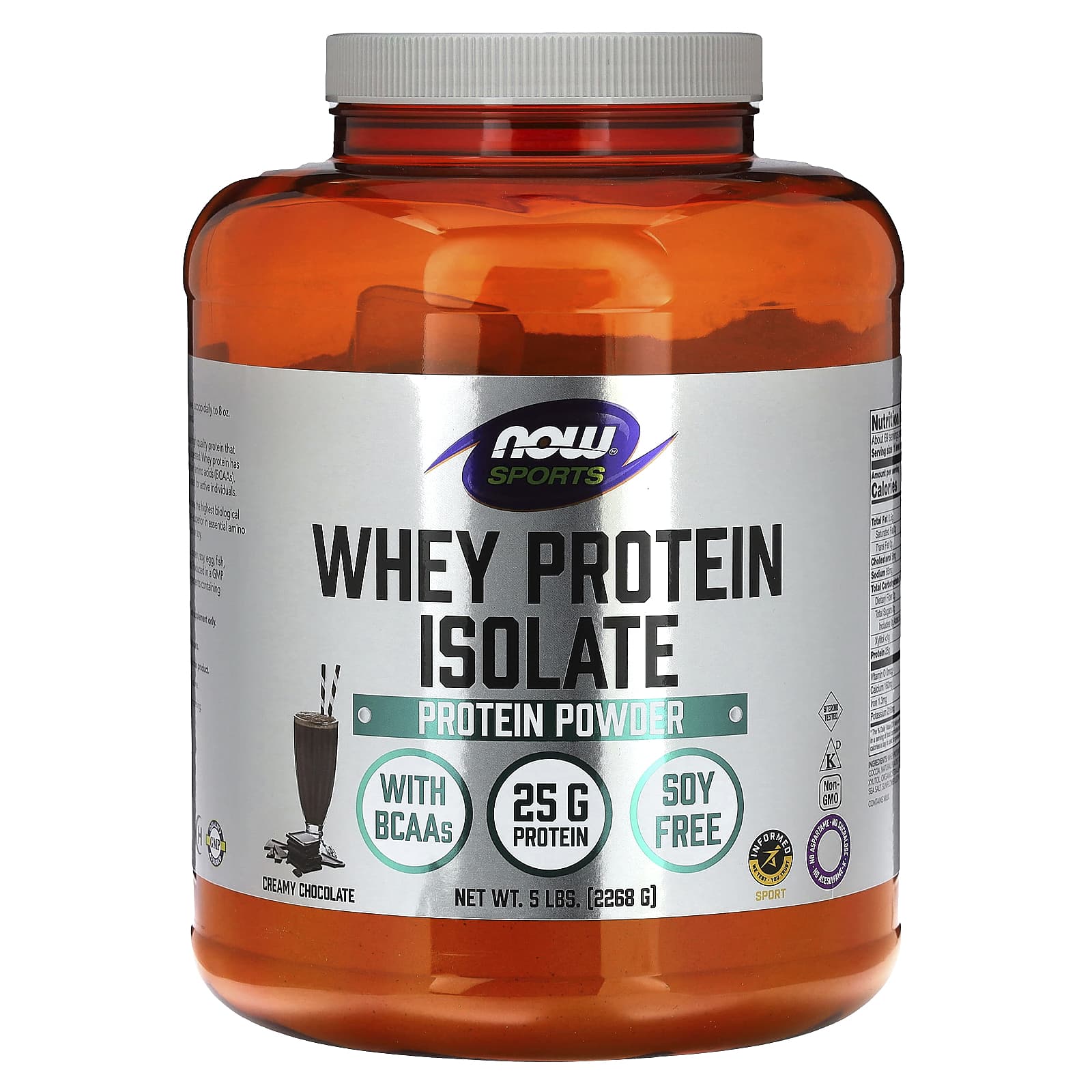

Sports, Whey Protein Isolate, Creamy Chocolate, 2,268G (5Lbs)