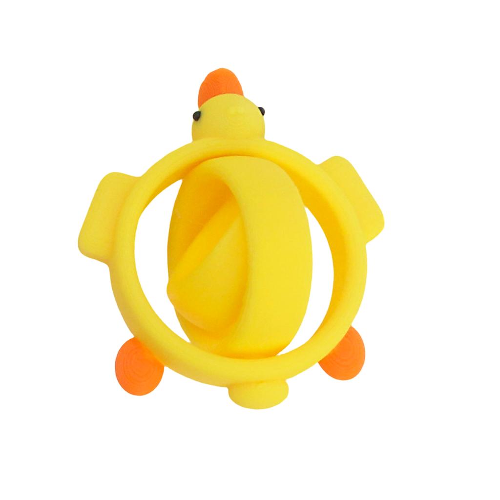 3D Printed Rotating Yellow Duck Top - A Decompression Ring Toy That Simulates Animal Models, The Perfect Gift For Parties, Suita