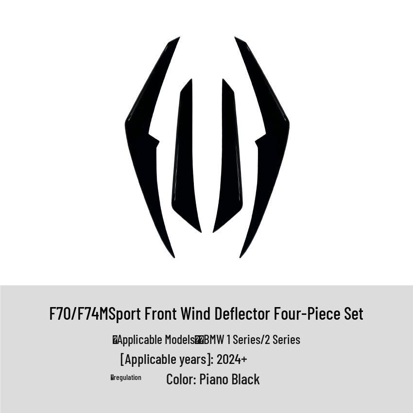 

BMW 1 & 2 Series F70/F74 2024+ Front Wind Knife Side Vent Sticker Modification Parts For BMW 1 Series F70 / 2 Series F74 M Sport 2024+
