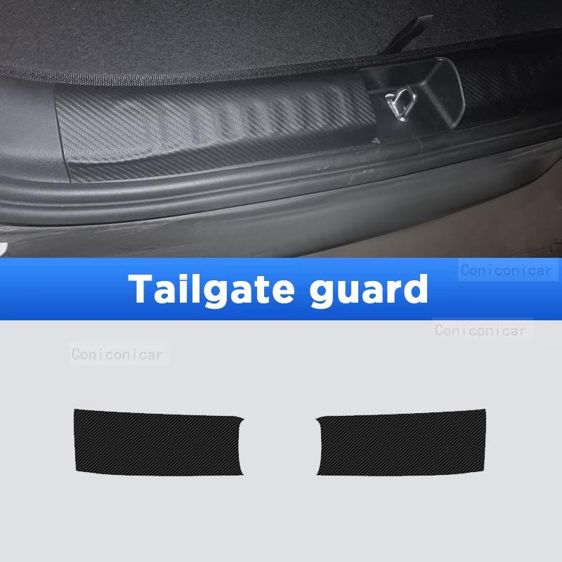 For BYD SEAGULL EV Electric 2024 2025 Auto Door Sill Pedal Carbon Fibre Texture Accessories Leather Styling Car Sticker TrimF