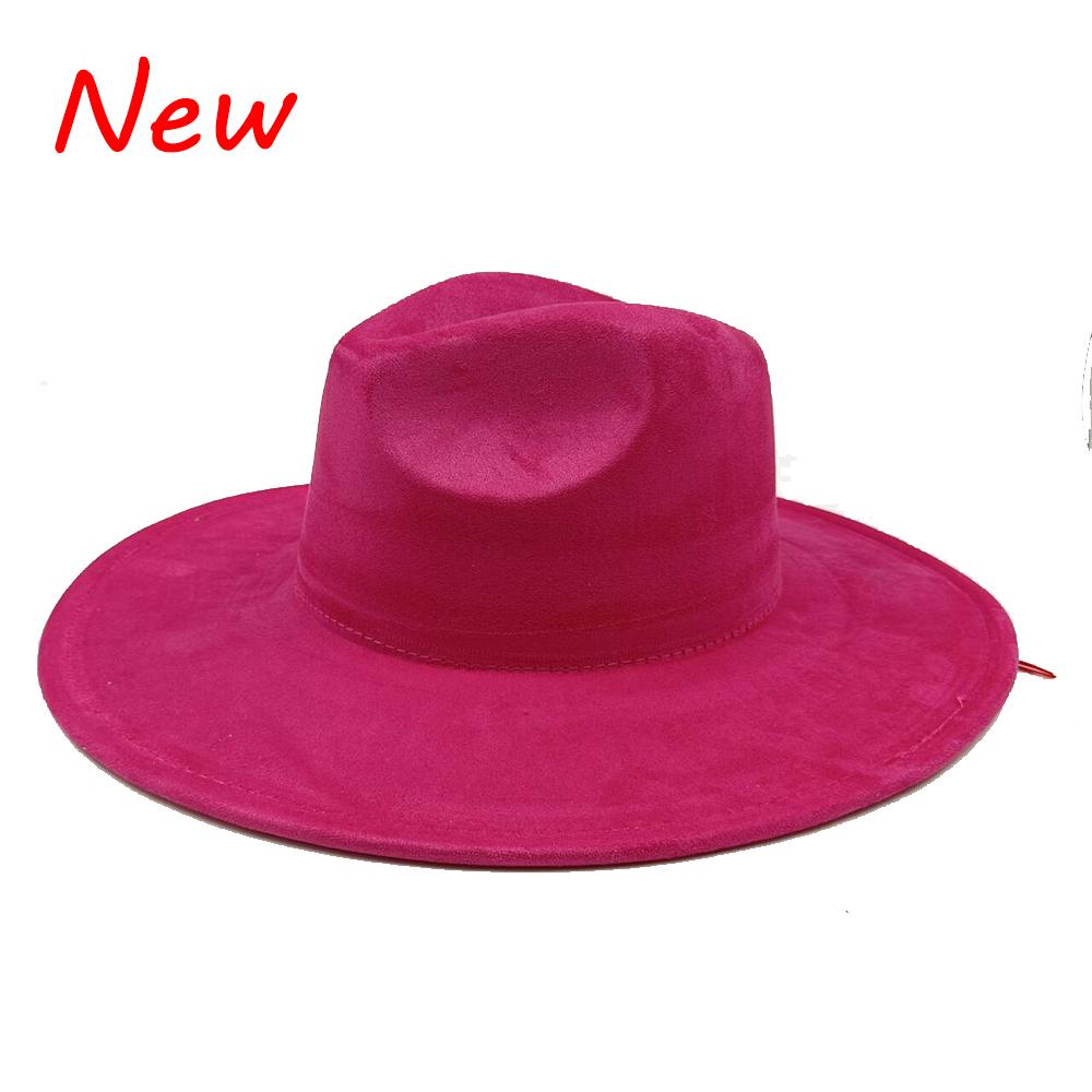 Suede Wide-brimmed Hat 9.5 Cm Brim Width Unisex Suitable for Jazz Hat Fedora Hat Church Hat Felt Hat Soft Felt Hat Panama Hat.