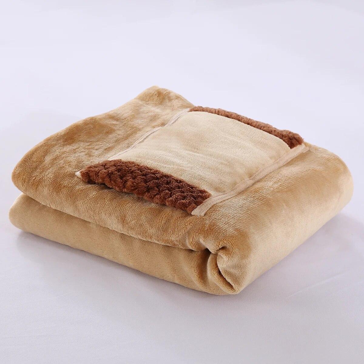 

5V USB Warming Blanket Winter Portable Design Flannel Sherpa Materials Safe Voltage Electric Heating Blanketry USB хаки