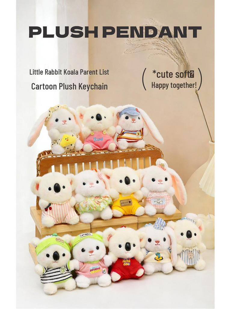 Versatile Koala Series Plush Rabbit Doll: Cute Bag Charm & Gift