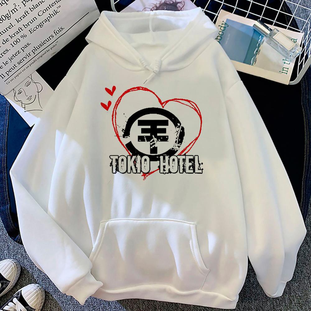 Tokio Hotel hoodies women funny graphic Korean style vintage pulls sweater female Kawaii clothing