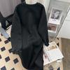 Women's Fashion Fall Winter Long Sleeve O-Neck Loose Waistline Casual Dresses
