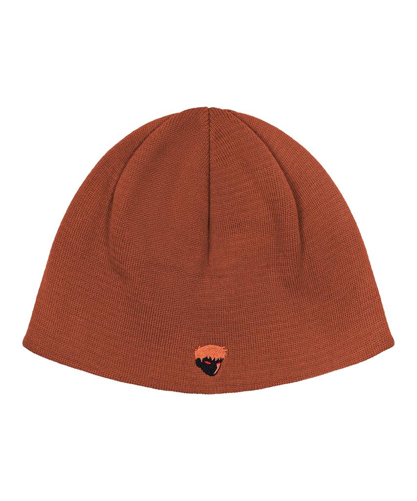Nyuteib Red Sun Oversized Big Head Beanie - Brick