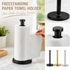 Freestanding Paper Towel Holder Stainless Steel Vertical Kitchen Roll Dispenser with Weighted Base for Countertop Use