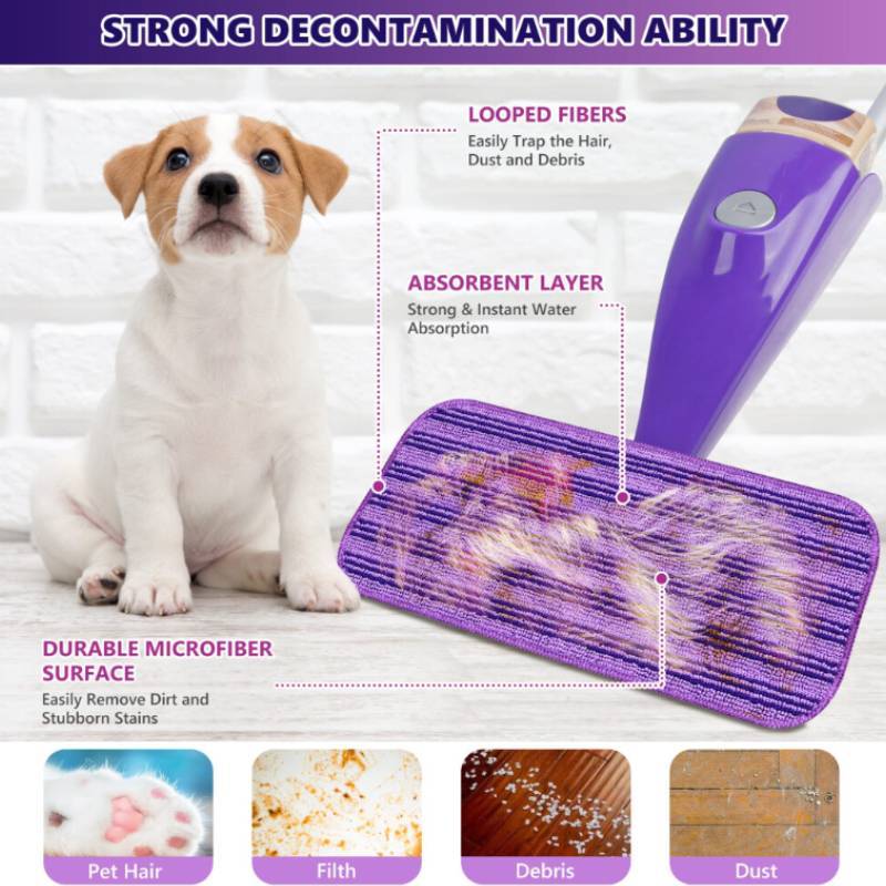 For Flash Powermop Mop Pad Reusable Fibers For Daily Cleaning Home Office