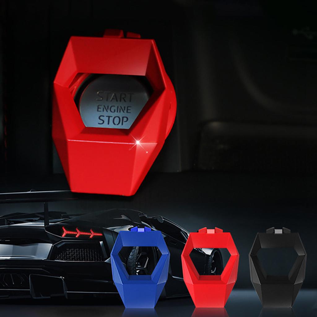Car Engine Start Stop Button Cover Ring Ignition Button Trim Push Button Switch Decor Sticker Universal Car Accessories Interior