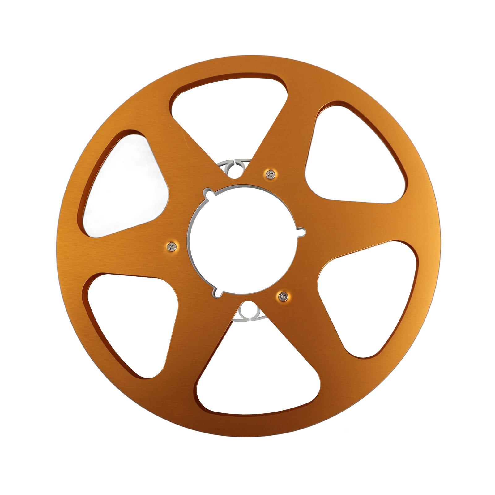 

14 10,5-дюймовая пустая катушка с лентой из алюминиевого сплава с 6 отверстиями, универсальная часть открывающей машины, пустое приемное устройство золотой