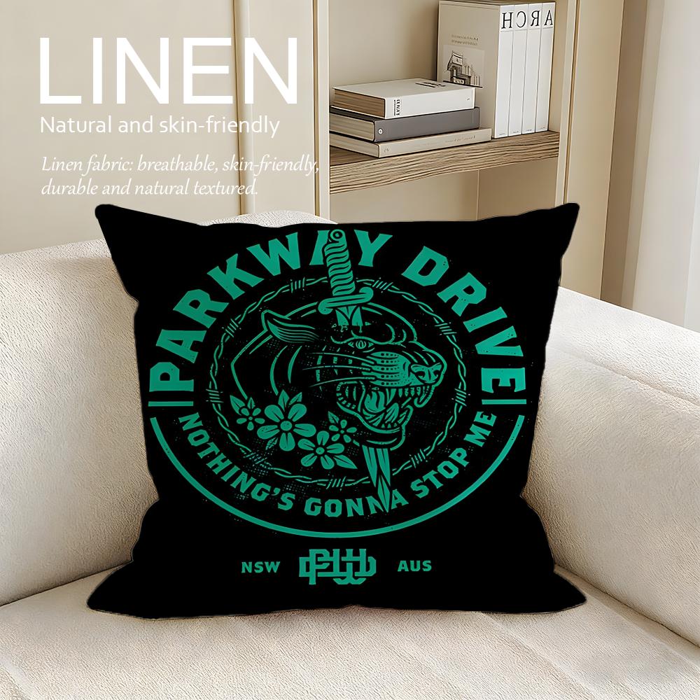 Music Parkway Drive Cushion Cover Pillowcase Set Pcs x x Breathable Washable Sofa Cushion Cover