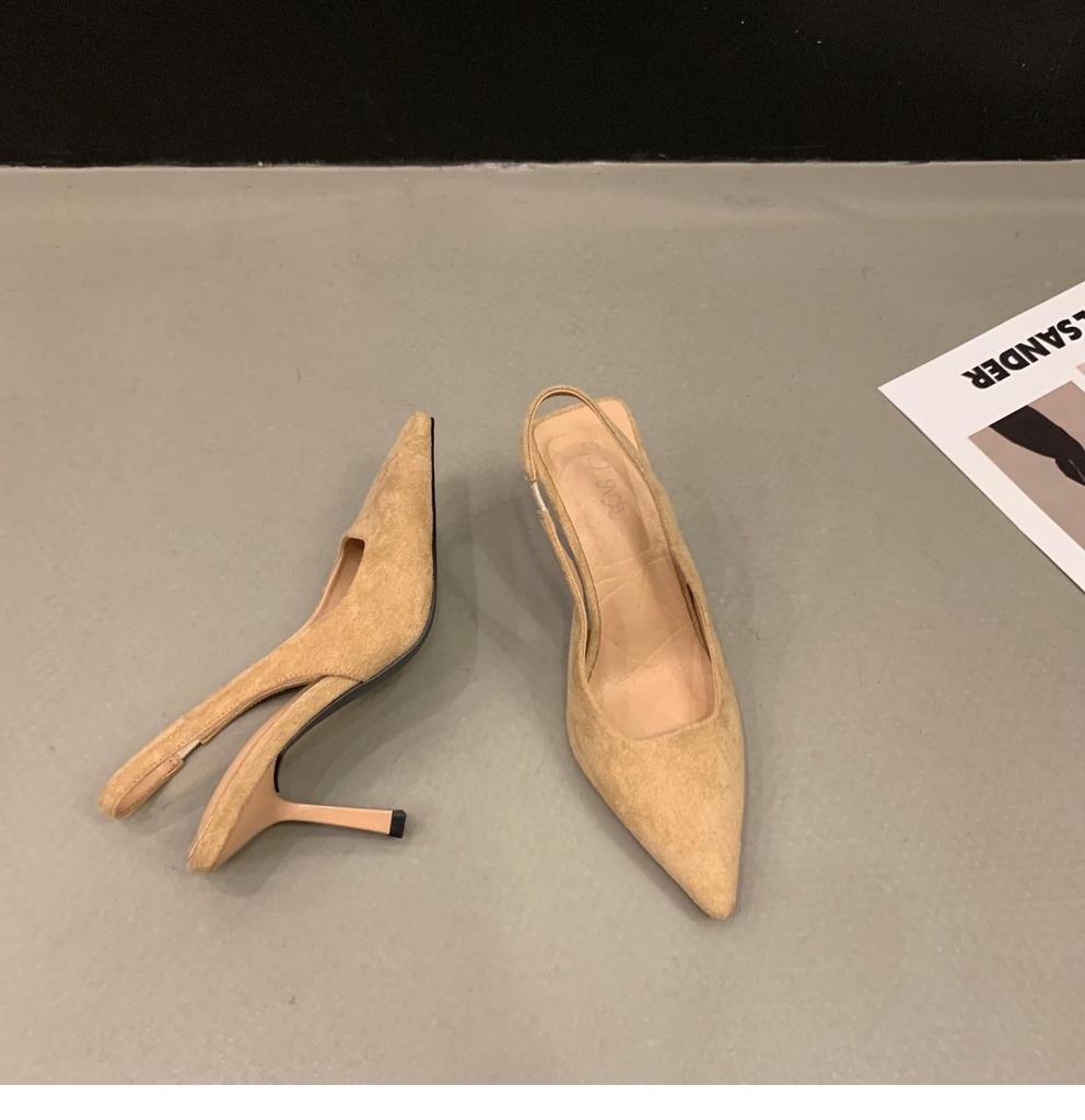 2024 Spring Fashion: Women's Pointed Toe Mid-Heel Backless Stiletto Sandals