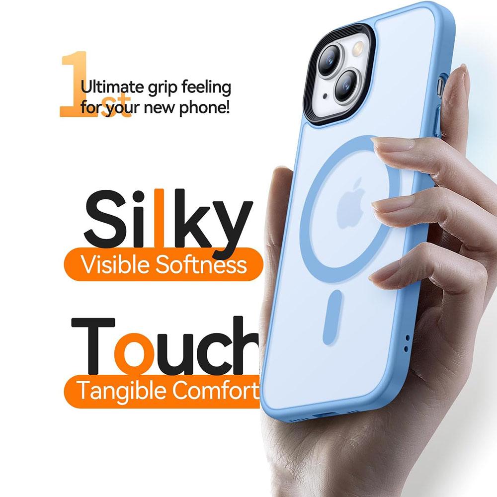 Magnetic For Magsafa Hybrid Matte Hard Acrylic Case For iPhone 15 14 Plus 13 Pro Max Luxury Silicone Soft Shell Frosted Cover