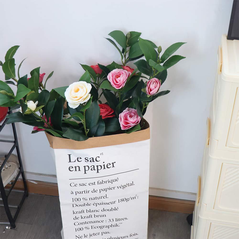 Elegant Artificial Camellia Flowers Real Touch Fake Flower  Wedding Birthday Party