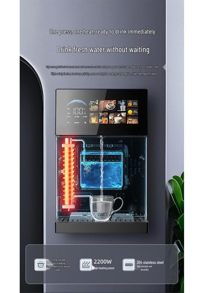 Smart Wall-Mount Instant Heating Water Dispenser with Temperature Control for Home or Office