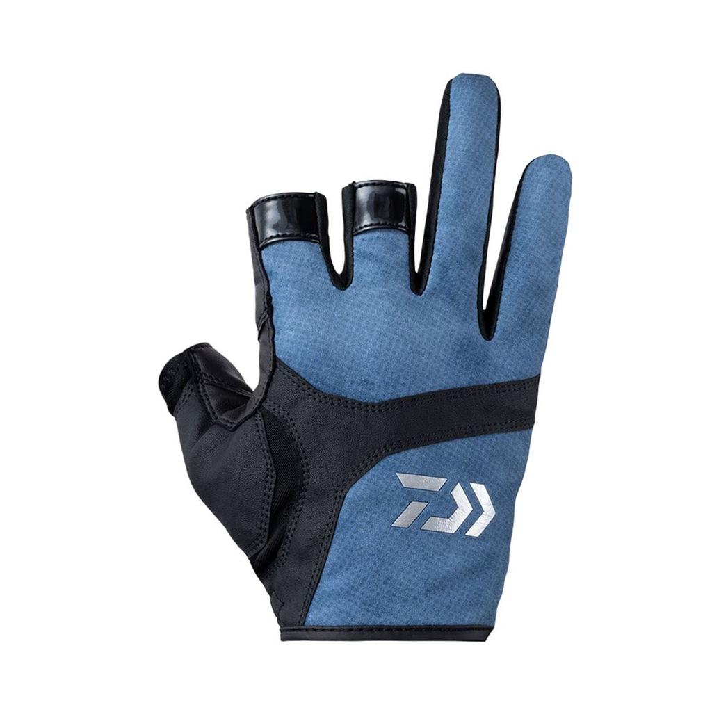 Daiwa Game Gloves, 3-Piece Cut, DG-8023, Weather Navy, XL