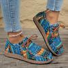 Women'S Casual Flat Sneakers - Colorful Patchwork Design Lightweight, Comfortable All-Season Shoes, Vibrant Sports Style | Breathable Fabric Upper
