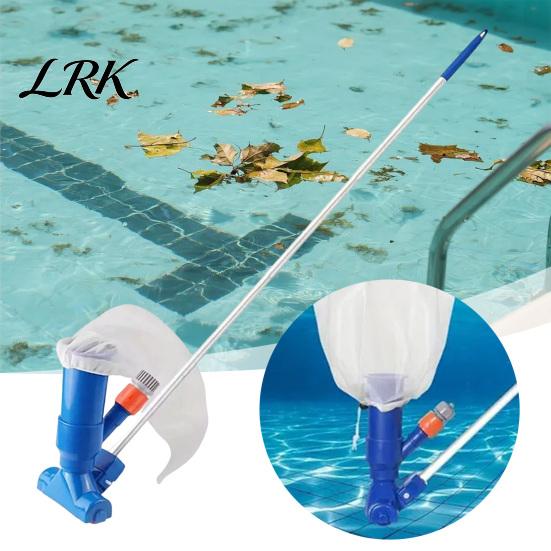 Manual Pool Suction Head Vacuum Cleaner with Detachable Pole And Leaf Bag, Easy Install Skimmer Net, for Swimming Pools, Ponds, Fountains, Hot