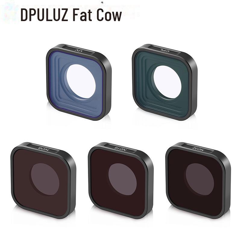 PULUZ Fat Cow CPL/UV Protective Lens Filter for GoPro Hero 13/12 Mini Sports Camera