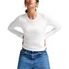 Puma Tight Yoga Round Neck Long Sleeve T-Shirt Women Tops White 626648-02