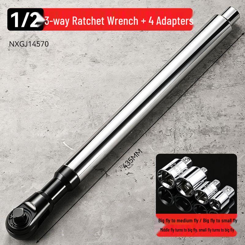 Heavy Duty 72-Tooth Multifunction Ratchet Wrench: Manual, Electric, and Pneumatic Right Angle for Auto Repair