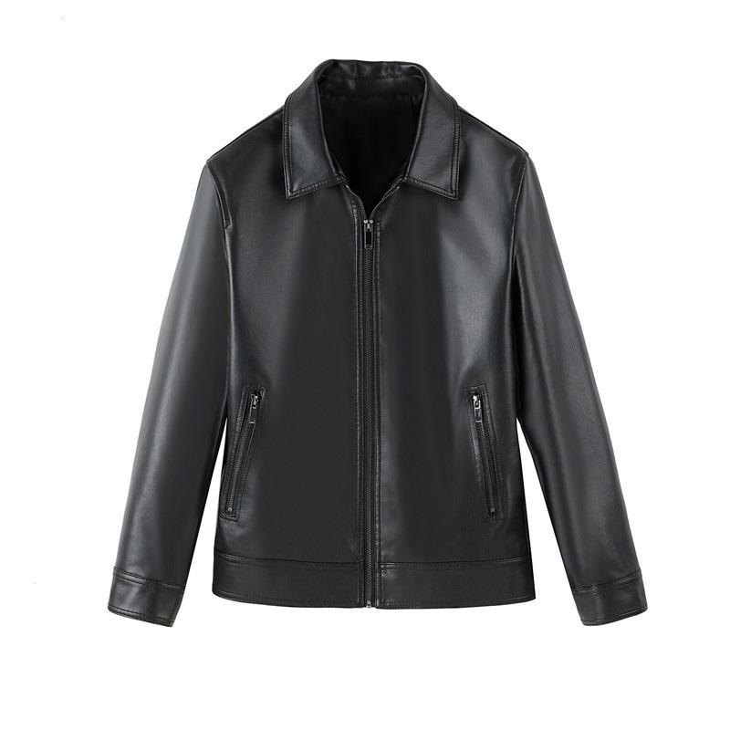 Spring and Autumn Men's Leather Jacket Autumn New Fashion Trendy PU Handsome Top Casual Slim Leather Jacket