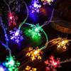 Battery Version LED Curtain Lights Snowflake Tree Decor Lamp New Year Atmosphere Lamp  Home Decor