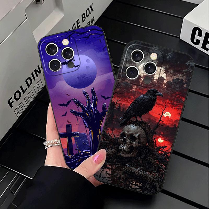Gothic Vampire Scarlet Art Soft Phone Case for iPhone 16 16E 17 Air 15 Pro Max 14 Plus 13 Mini 11 12 7 Black Cover Back Shell