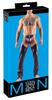 Svenjoyment - Schwarze Glänzende Hose mit offenem Bein + Herren String M