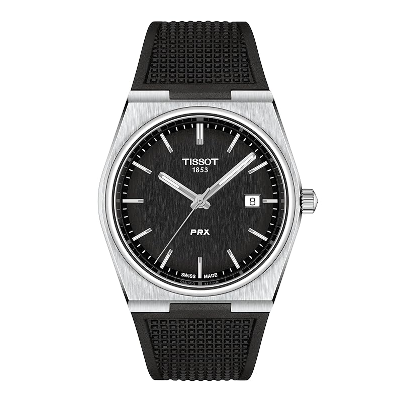 

[Tissot] watch PRX P.R.X [Regularly imported product] rubber strap T1374101705100 men s black dial