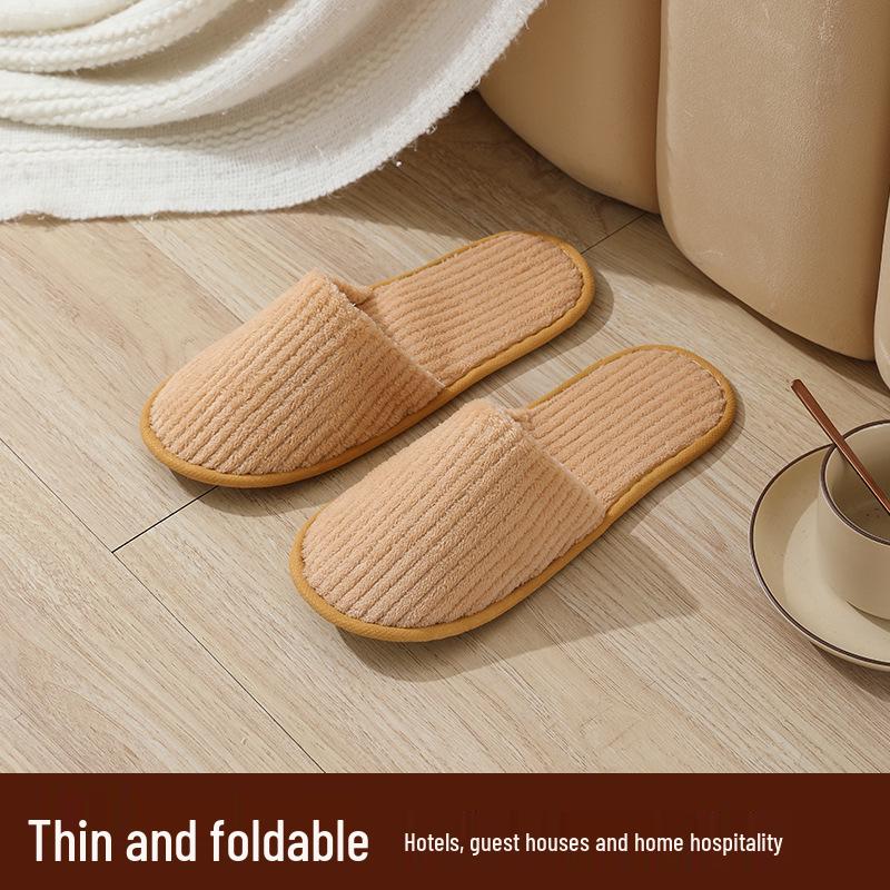 Star Hotel Bed & Breakfast Non-Slip Disposable Slippers - Customizable Logo