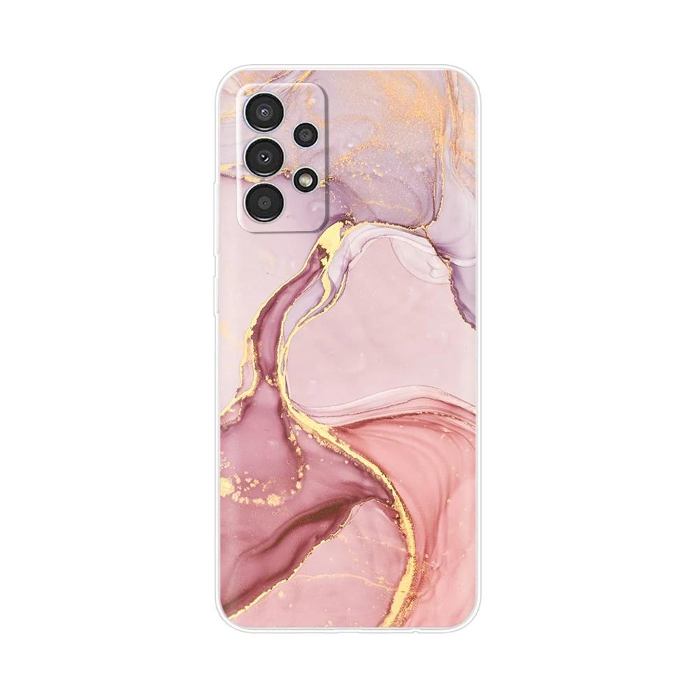 Phone Case For Samsung Galaxy A73 Case A23 A33 5G A53 Back Bumper Clear Marbel Soft Silicone Cover for Samsung A53 5G Para Cases