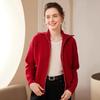 Women's Cashmere Knit Long Sleeve Cardigan - Fashionable, Versatile Lapel Thick Sweater for Autumn & Winter